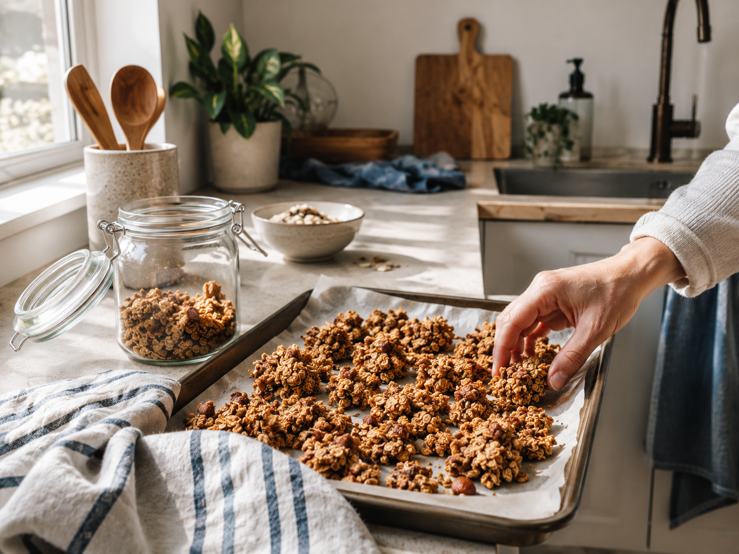 Easy Homemade Granola With Big Crunchy Clusters